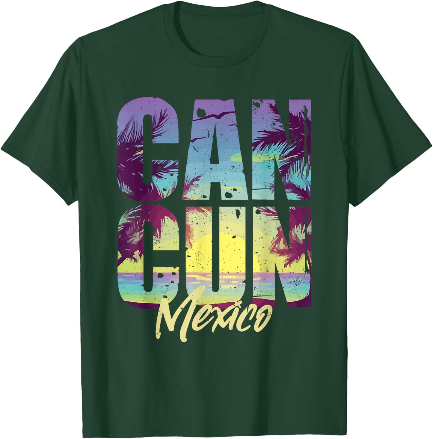 Cool Cancun Art Men Women Mexico Vacation Souvenir Summer T-Shirt - T-Shirt | Forest