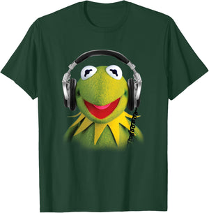Disney The Muppets Kermit The Frog Studio Session Headphones T-Shirt - T-Shirt | Forest