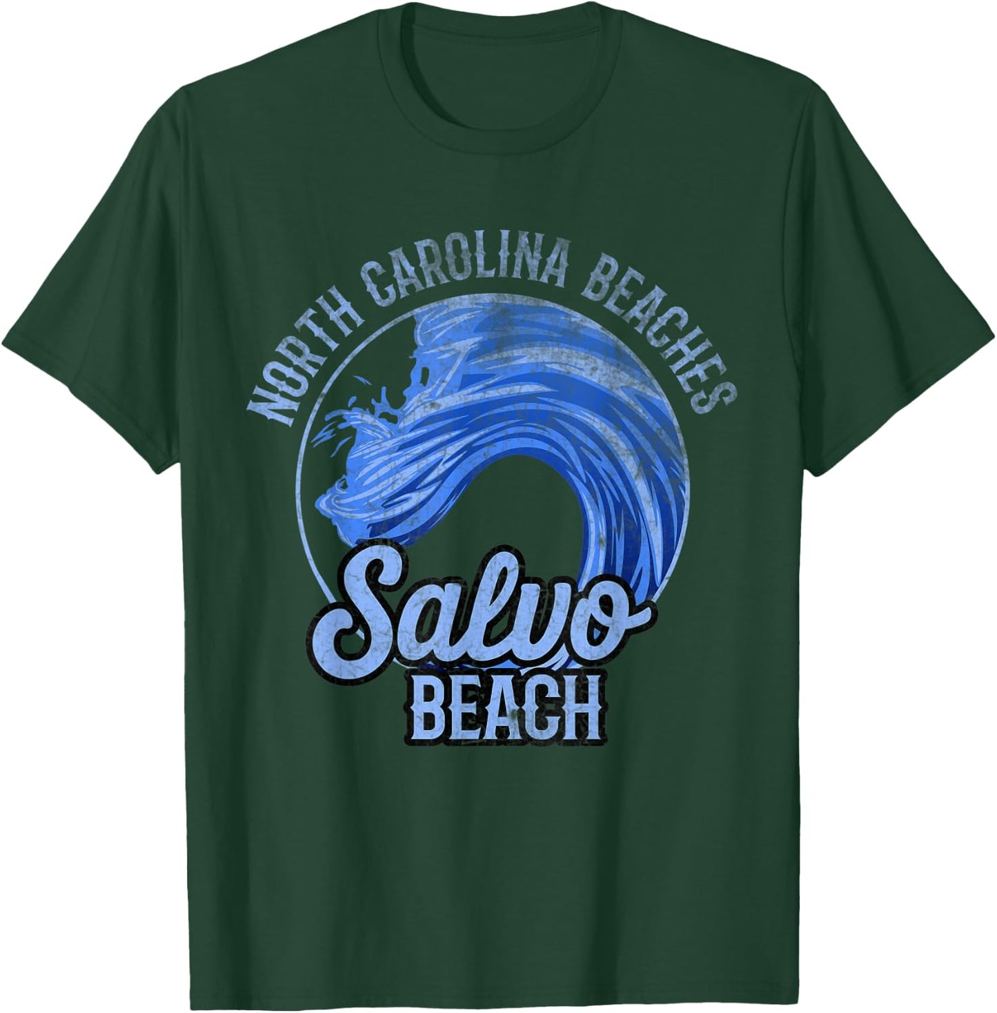 Funny Quote Salvo Beach Retro Wave Circle T-Shirt - T-Shirt | Forest