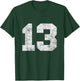 Vintage Lucky Number 13 Birthday Sports Player Team Athlete T-Shirt - T-Shirt | Forest
