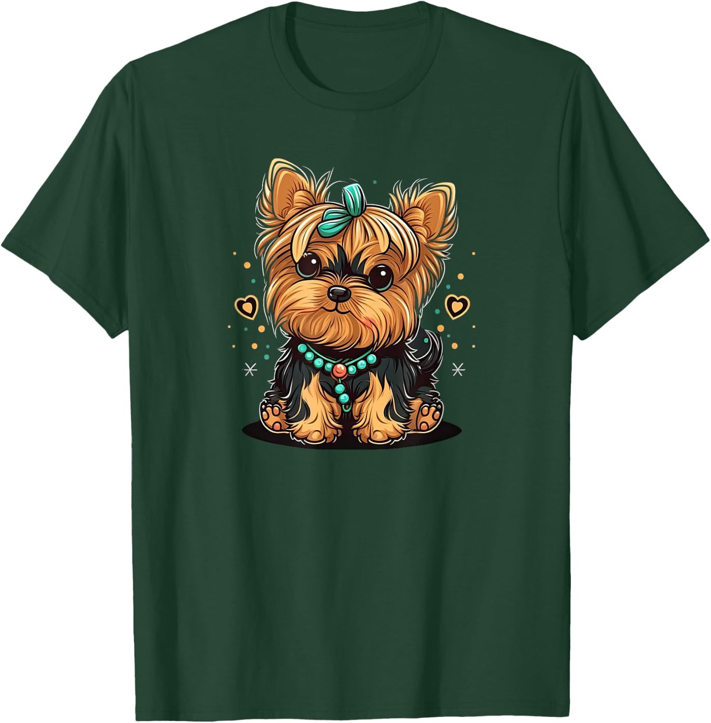 Funny Yorkshire Terrier Cute Puppy T-Shirt - T-Shirt | Forest
