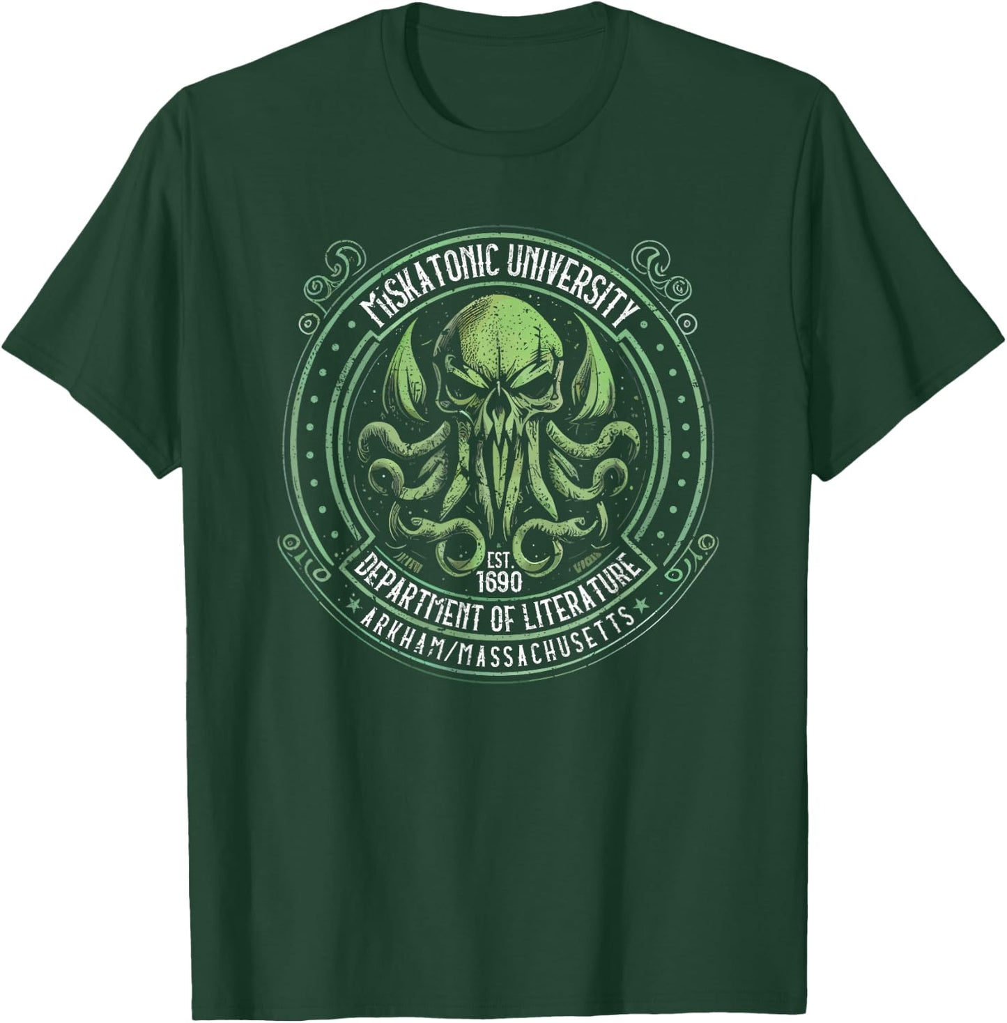 Miskatonic University Logo, Cosmic Horror Cthulhu T-Shirt - T-Shirt | Forest