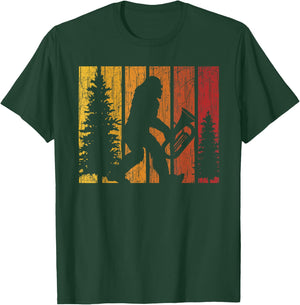 Bigfoot Lover Tuba Player Musical Instrument Musician T-Shirt - T-Shirt | Forest