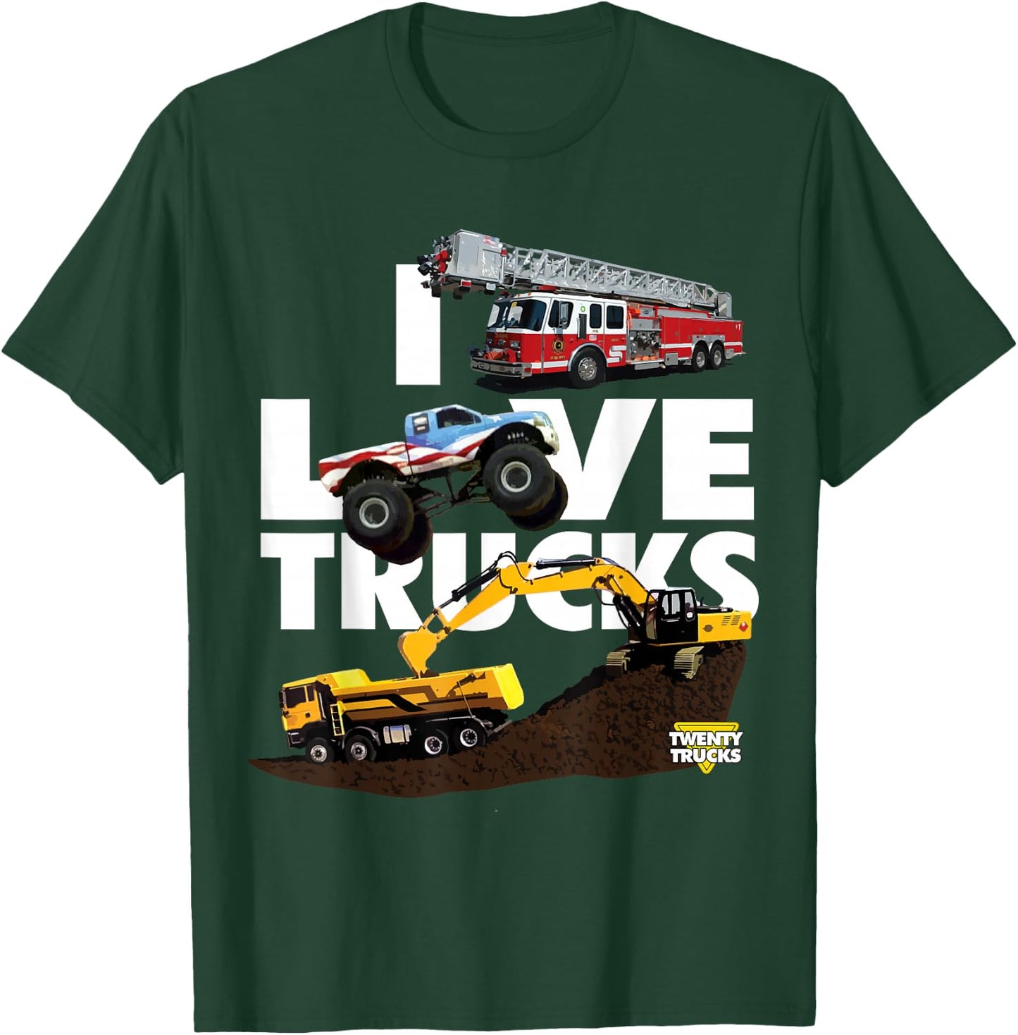 I Love Trucks T-Shirt - T-Shirt | Forest
