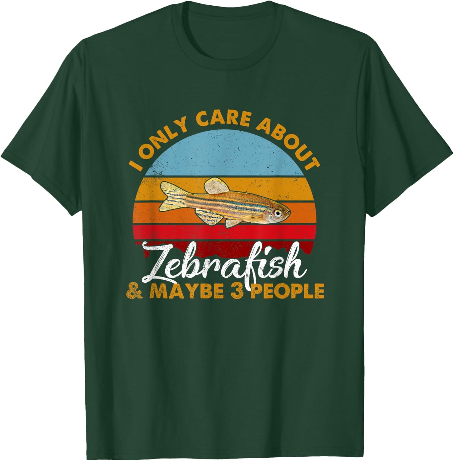 Retro Style Sunset Zebrafish T-Shirt - T-Shirt | Forest