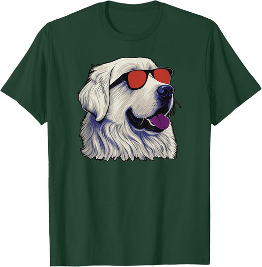 Dad Mom Cool Dog Sunglasses - Great Pyrenees T-Shirt - T-Shirt | Forest