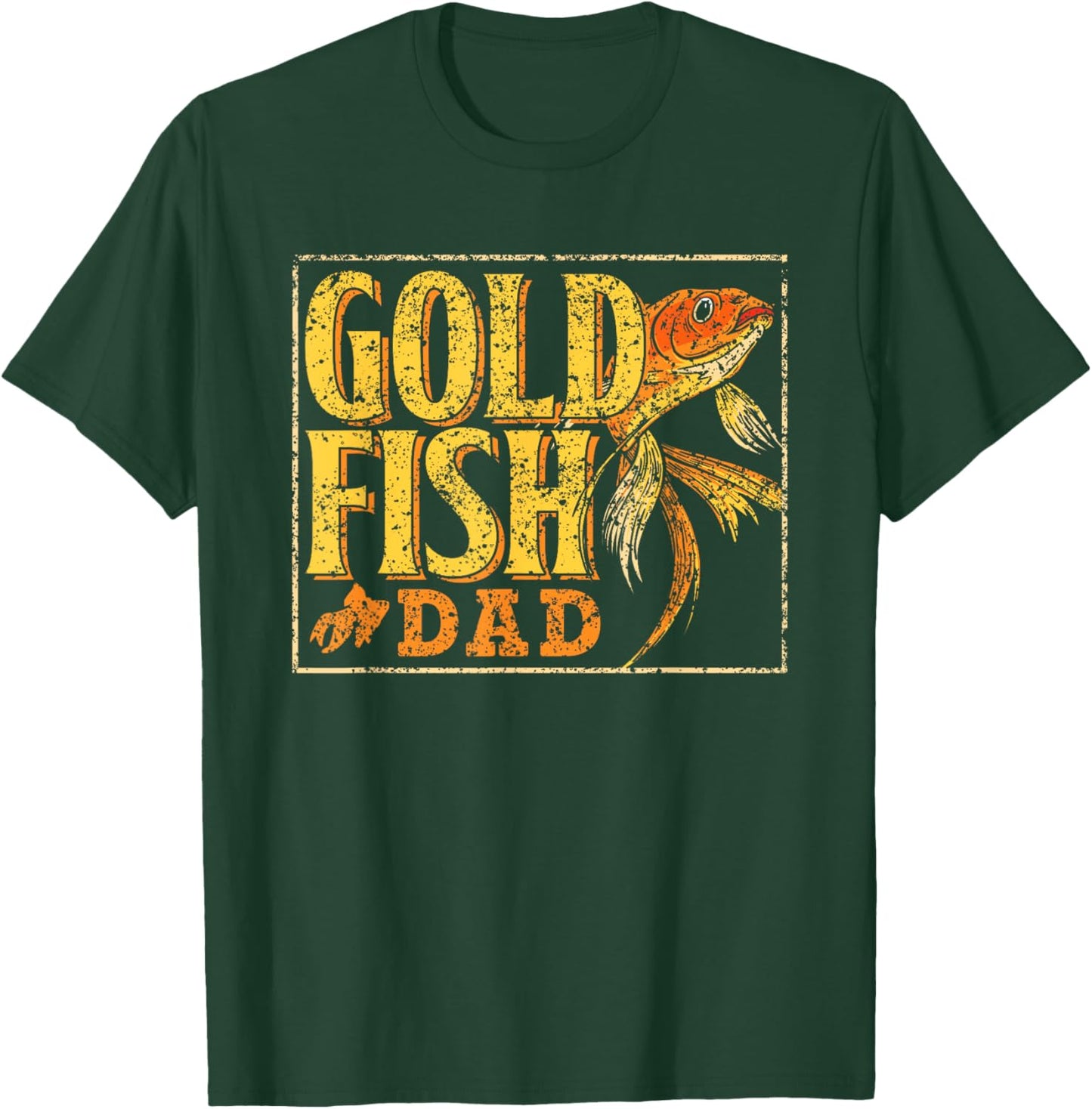 Goldfish Dad Goldfishs Lover Owner Father Daddy Papa T-Shirt - T-Shirt | Forest
