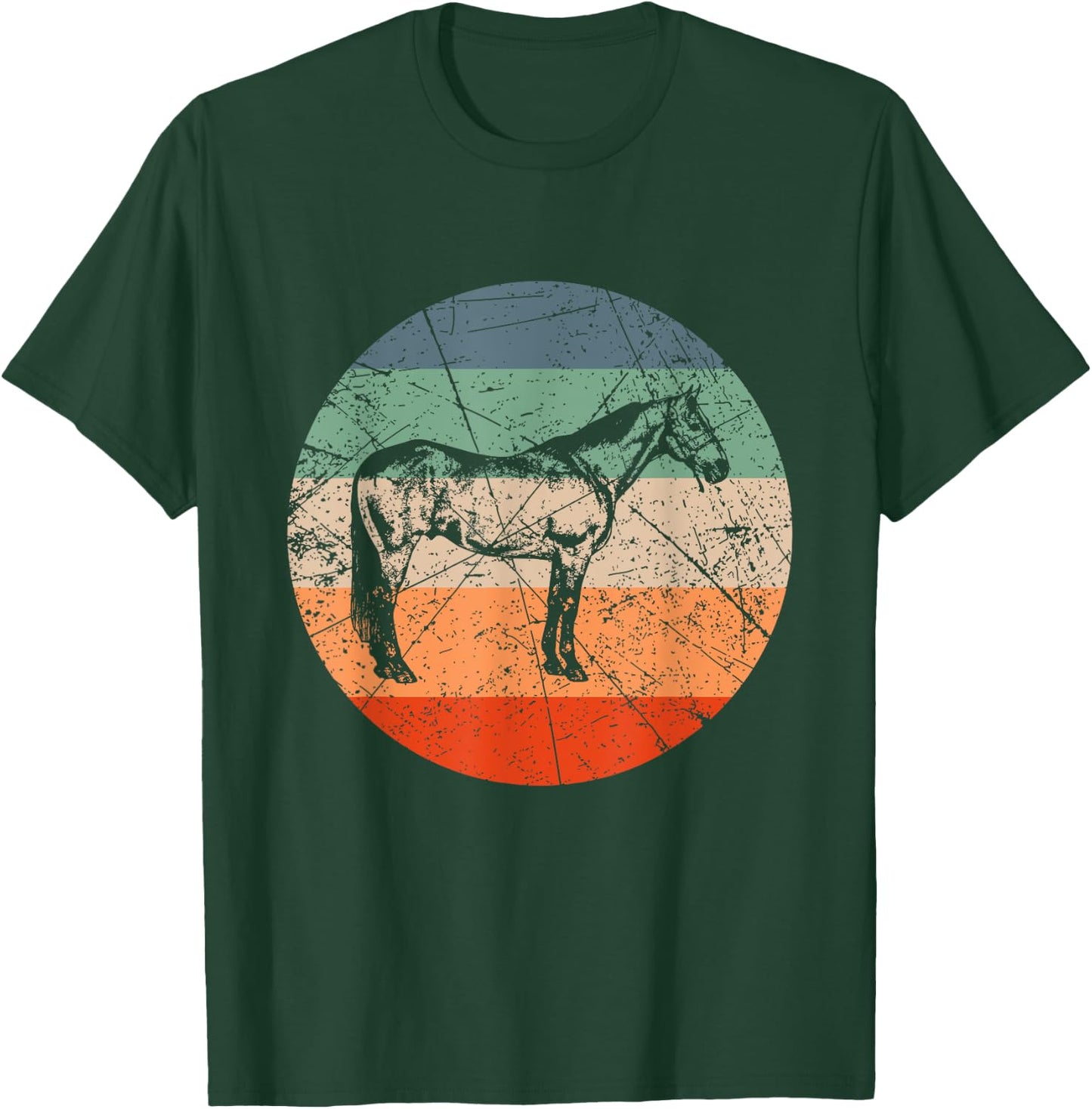 Retro Horse Silhouette - Vintage American Quarter Horse T-Shirt - T-Shirt | Forest
