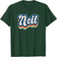 Neil First Name Boy Vintage Style 70s 80s Personalized T-Shirt - T-Shirt | Forest