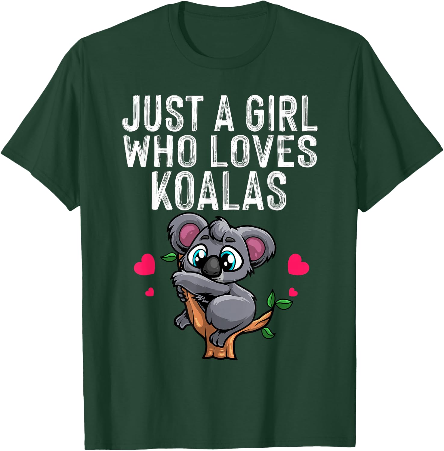 Funny Koala Bear for Girls Women Australian Animal Hearts T-Shirt - T-Shirt | Forest