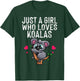 Funny Koala Bear for Girls Women Australian Animal Hearts T-Shirt - T-Shirt | Forest