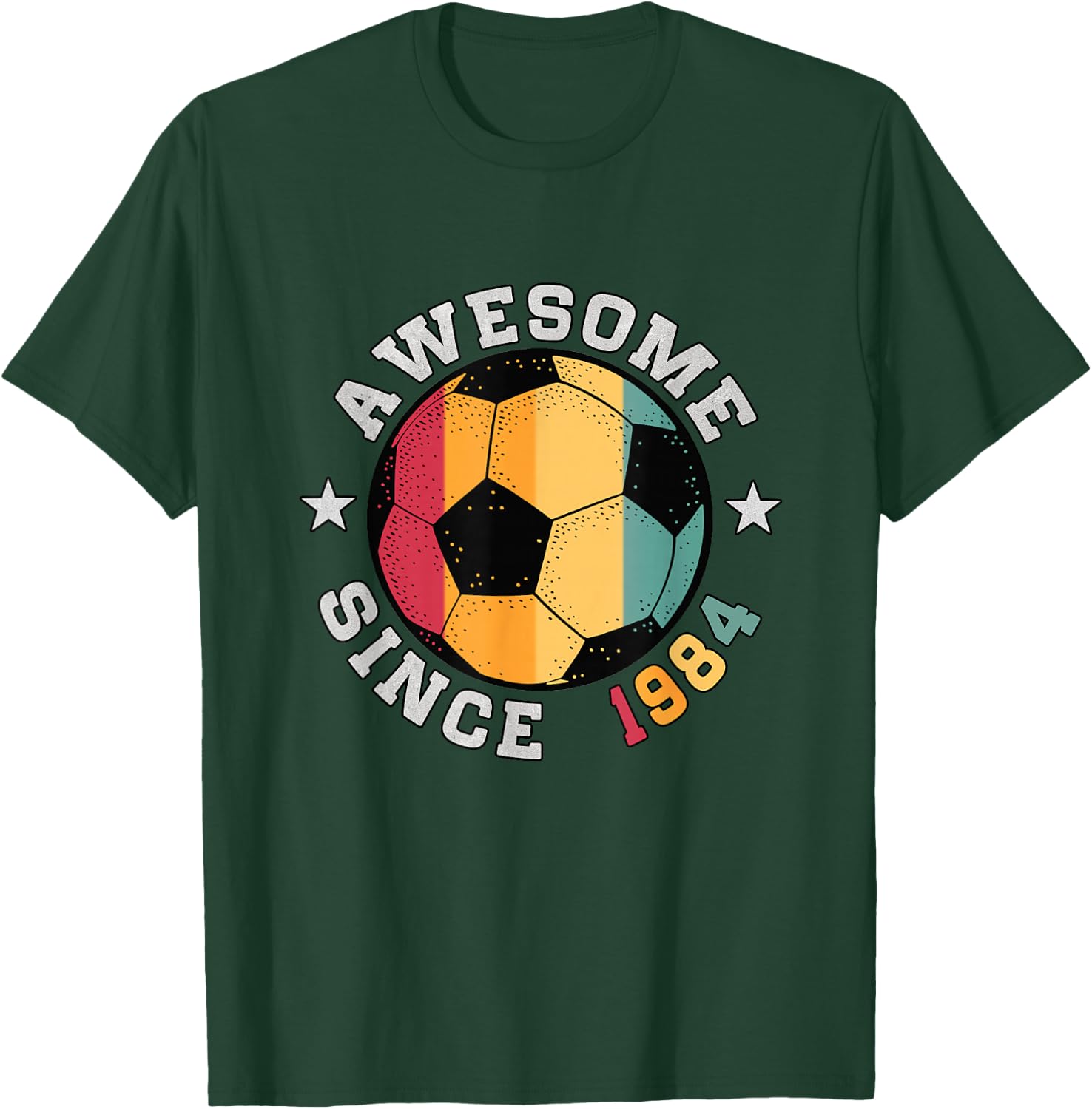 Birthday Soccer Player 41 year Old Awesome Since 1984 Soccer T-Shirt - T-Shirt | Forest