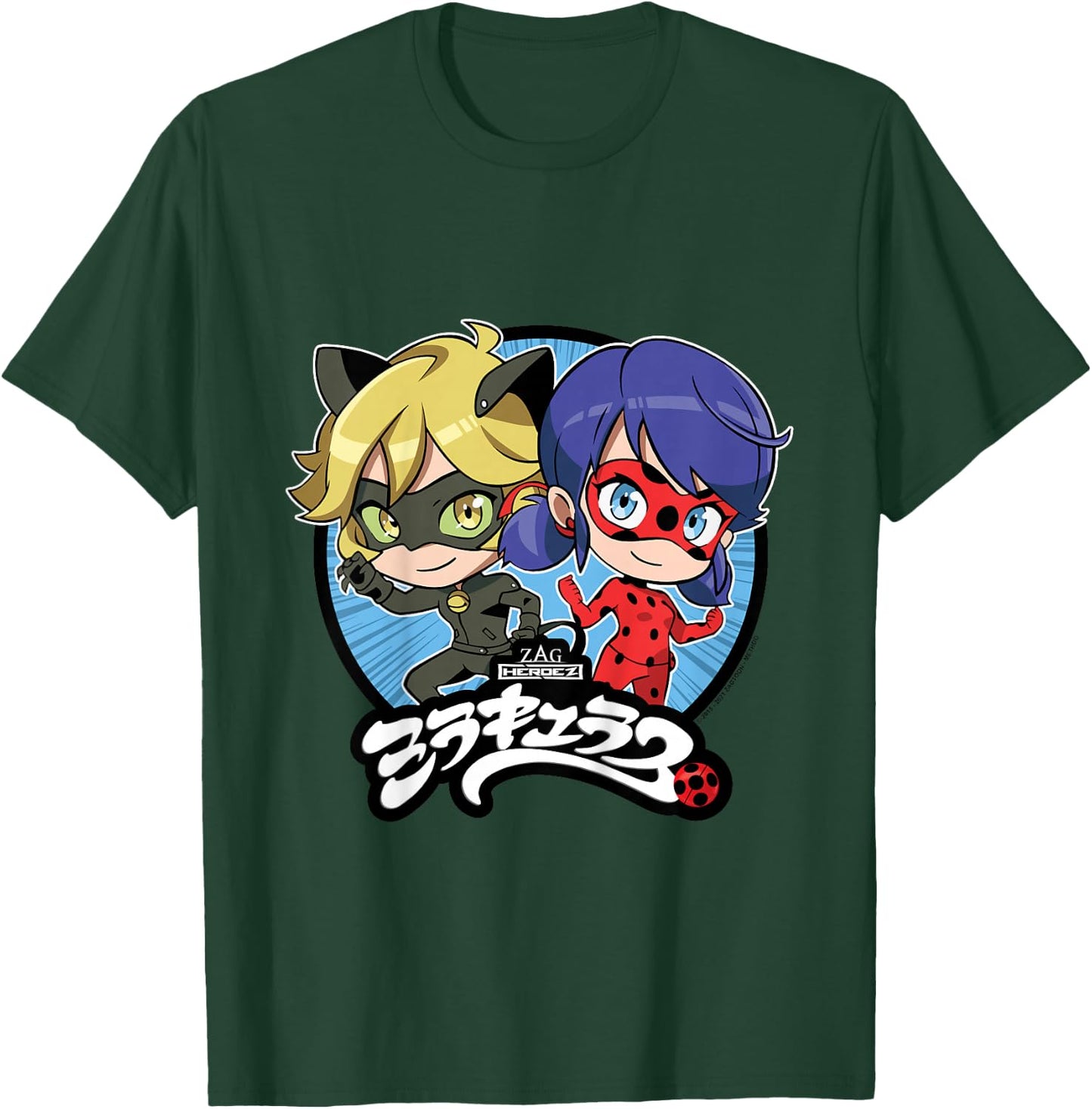 Kids Miraculous Lady Bug - Manga Lady Bug Cat Noir T-Shirt - T-Shirt | Forest