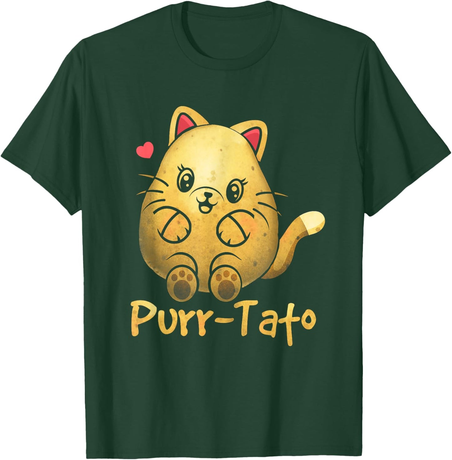 Purrtato Cat Purr Potato Cat Lover Vegetarian Idaho Potatoes T-Shirt - T-Shirt | Forest