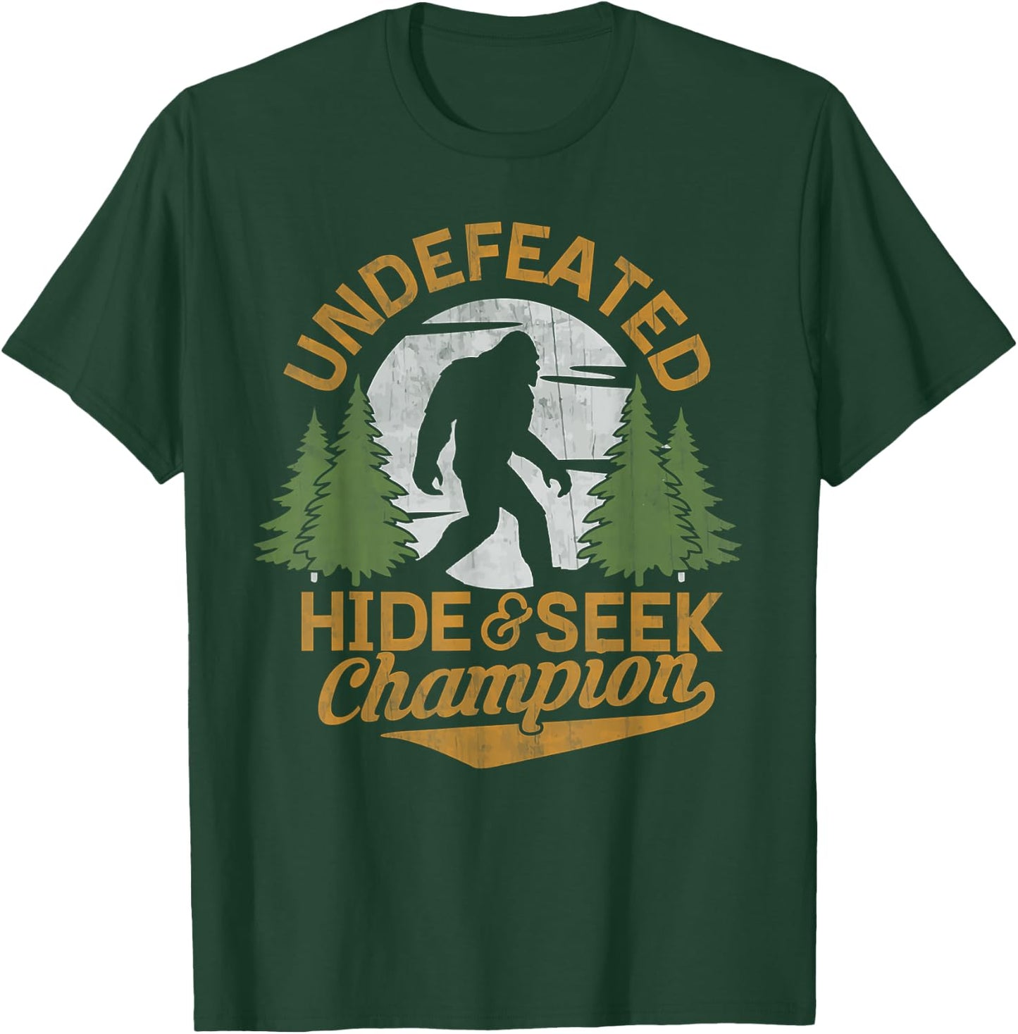 Bigfoot Hide and Seek Champion Sasquatch Stuff Men T-Shirt - T-Shirt | Forest