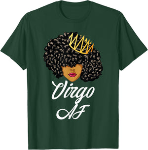 Virgo AF Zodiac Star Sign Birthday T-Shirt - T-Shirt | Forest
