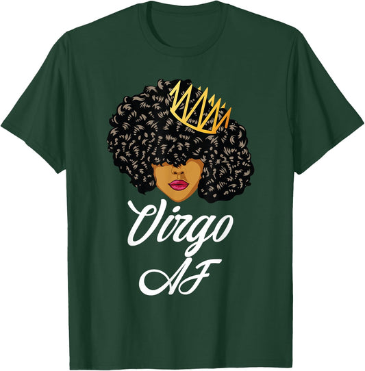 Virgo AF Zodiac Star Sign Birthday T-Shirt - T-Shirt | Forest