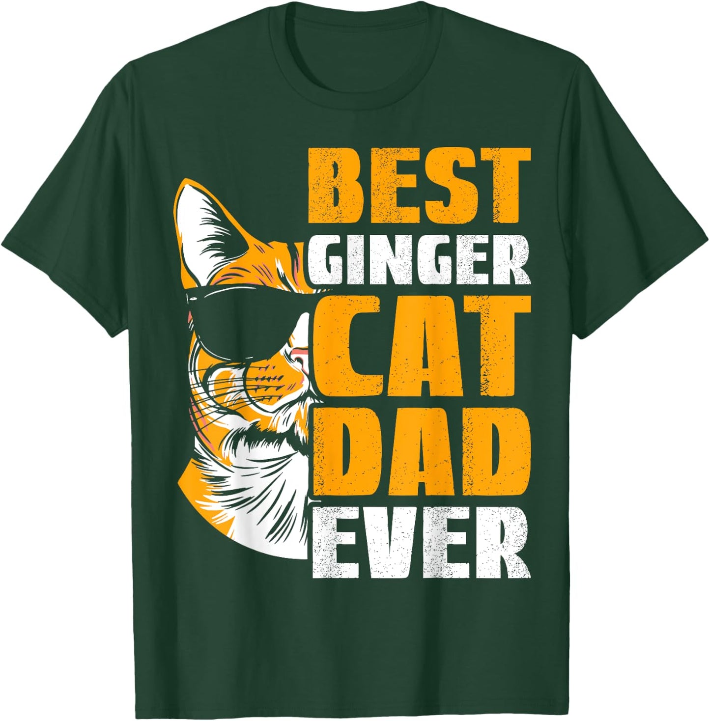 Best Ginger Cat Dad Ever Cat Lover Kids T-Shirt - T-Shirt | Forest