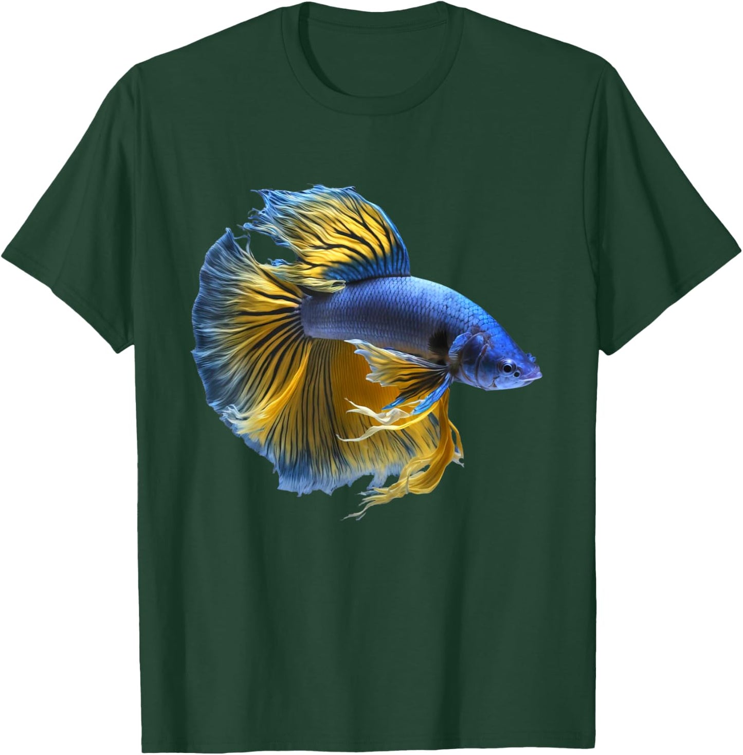 Yellow & blue Siamese fighting Betta fish Aquarium Owner T-Shirt - T-Shirt | Forest