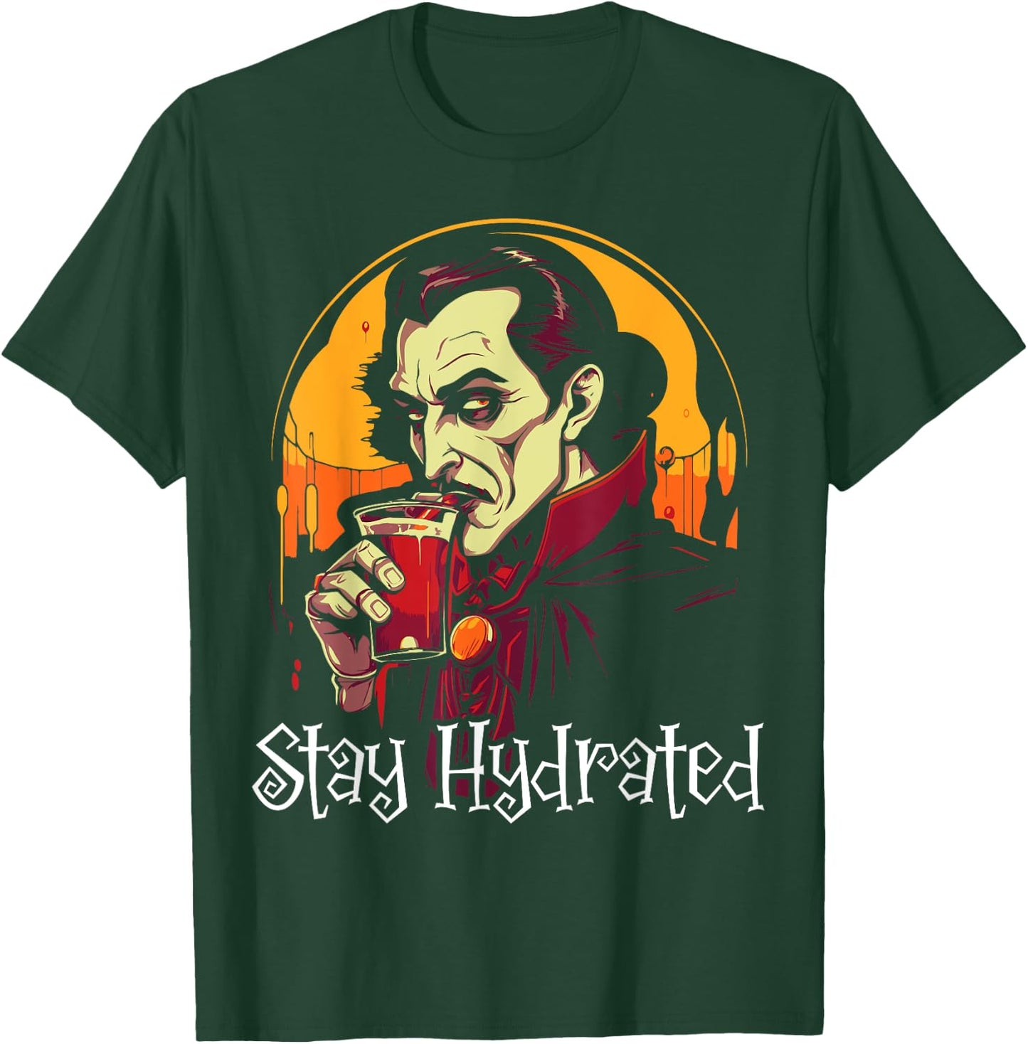 Dracula Halloween Scary Trick Or Treat Spooky Vampire T-Shirt - T-Shirt | Forest