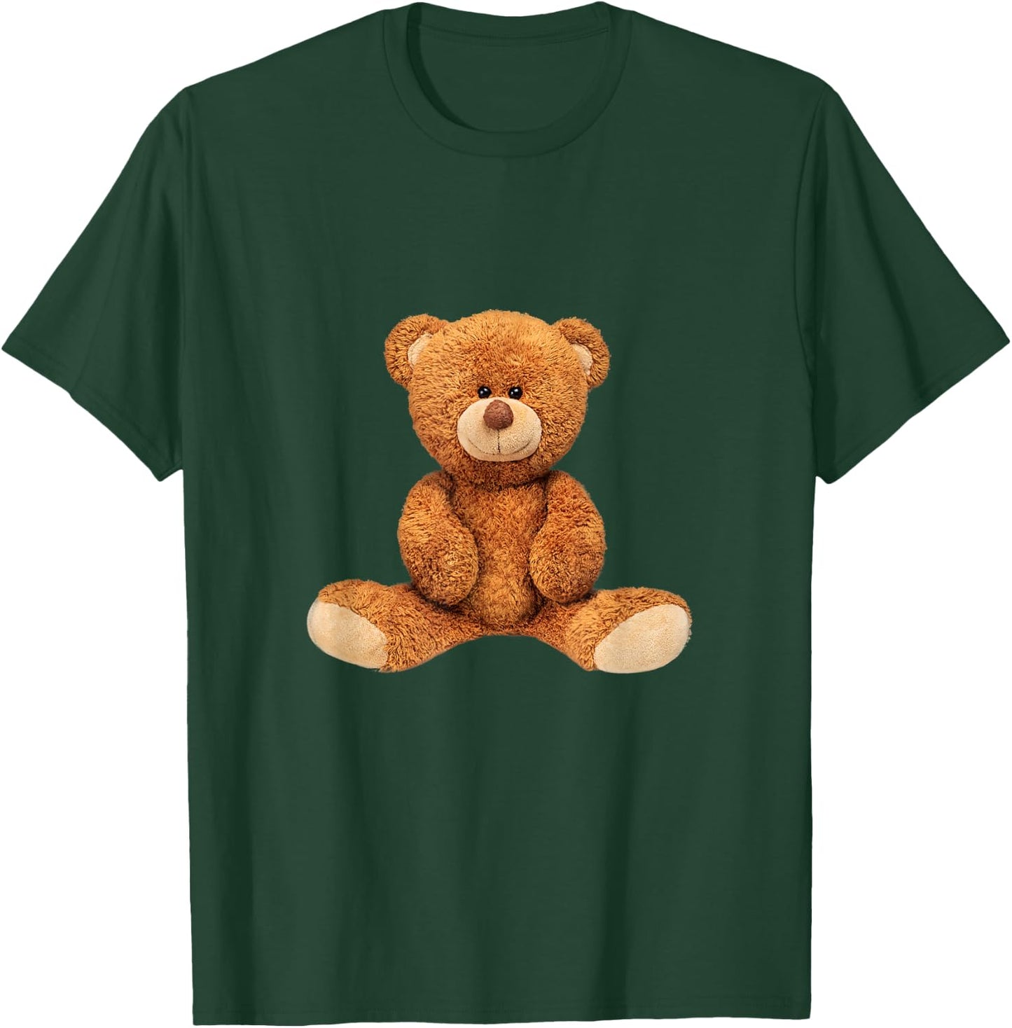 Cool Real Teddy Bear Toy Illustration Outfit Graphic Designs T-Shirt - T-Shirt | Forest