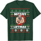 Funny Muscle Santa Lifting Christmas Ugly Christmas T-Shirt - T-Shirt | Forest