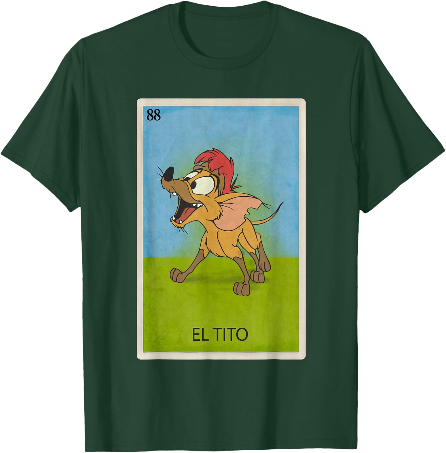 Disney Oliver & Company El Tito Lotería Card Poster T-Shirt - T-Shirt | Forest