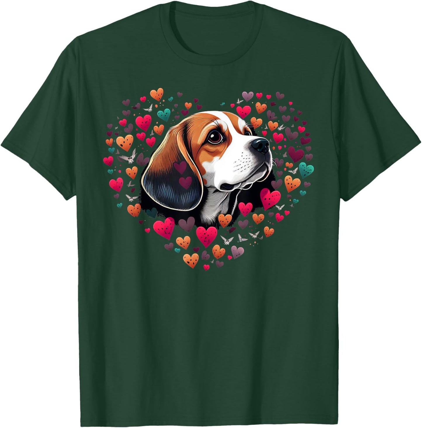 Beagle Love Heart for Valentines Day on Beagle Lover T-Shirt - T-Shirt | Forest
