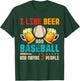 Vintage I Like Beer And Baseball And Maybe 3 People Drinker T-Shirt - T-Shirt | Forest