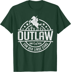 Outlaw Dutch's Gang Red Horse & Cowboy Adventure T-Shirt - T-Shirt | Forest