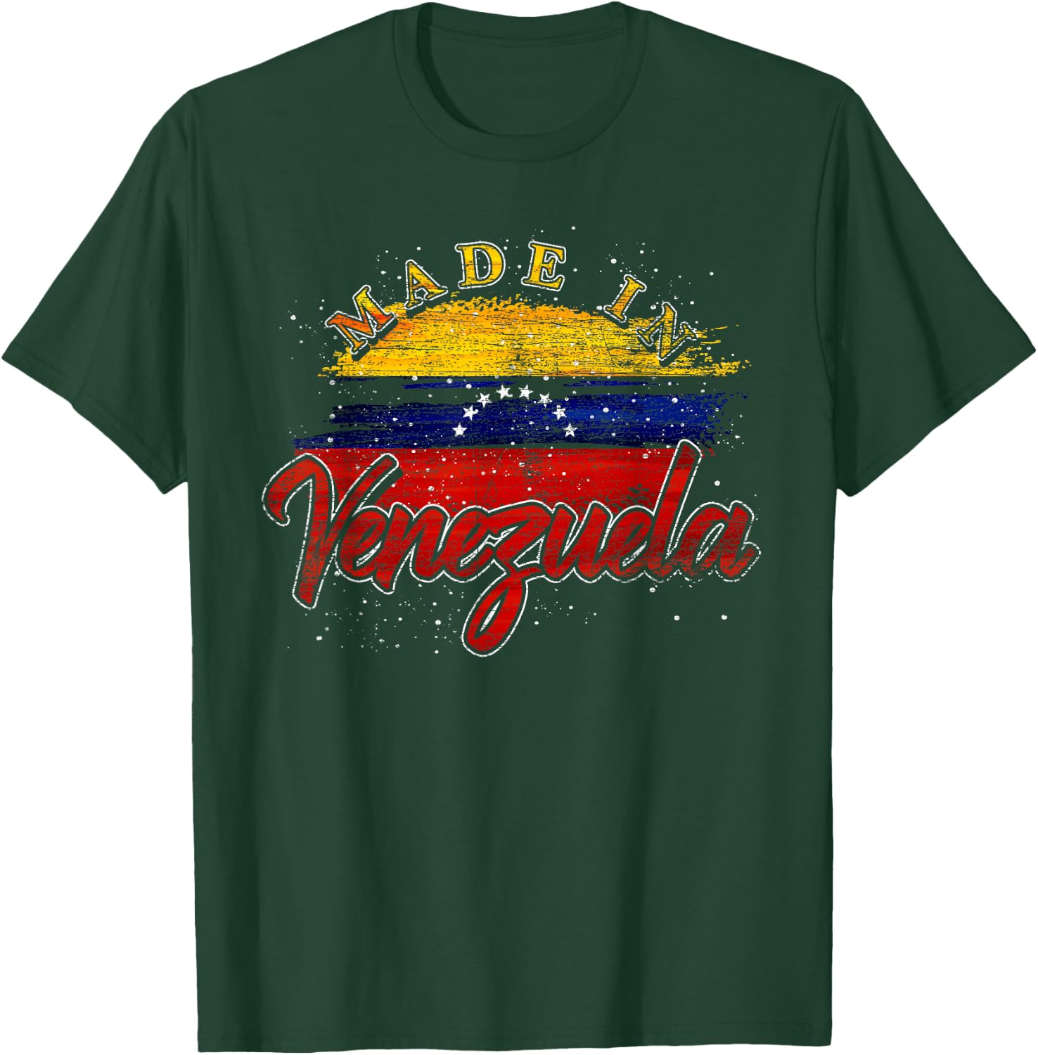 Latin American Gift Proud Venezuelan Made in Venezuela Small T-Shirt - T-Shirt | Forest
