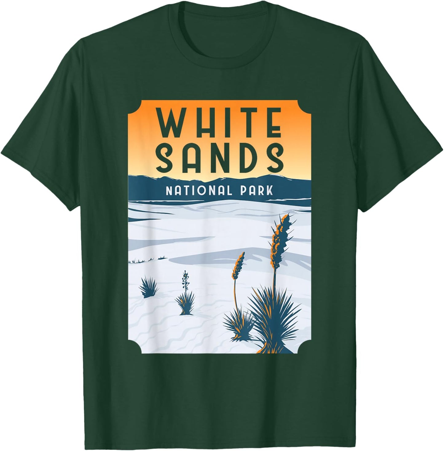 White Sands New Mexico US National Park Vintage Gift T-Shirt - T-Shirt | Forest