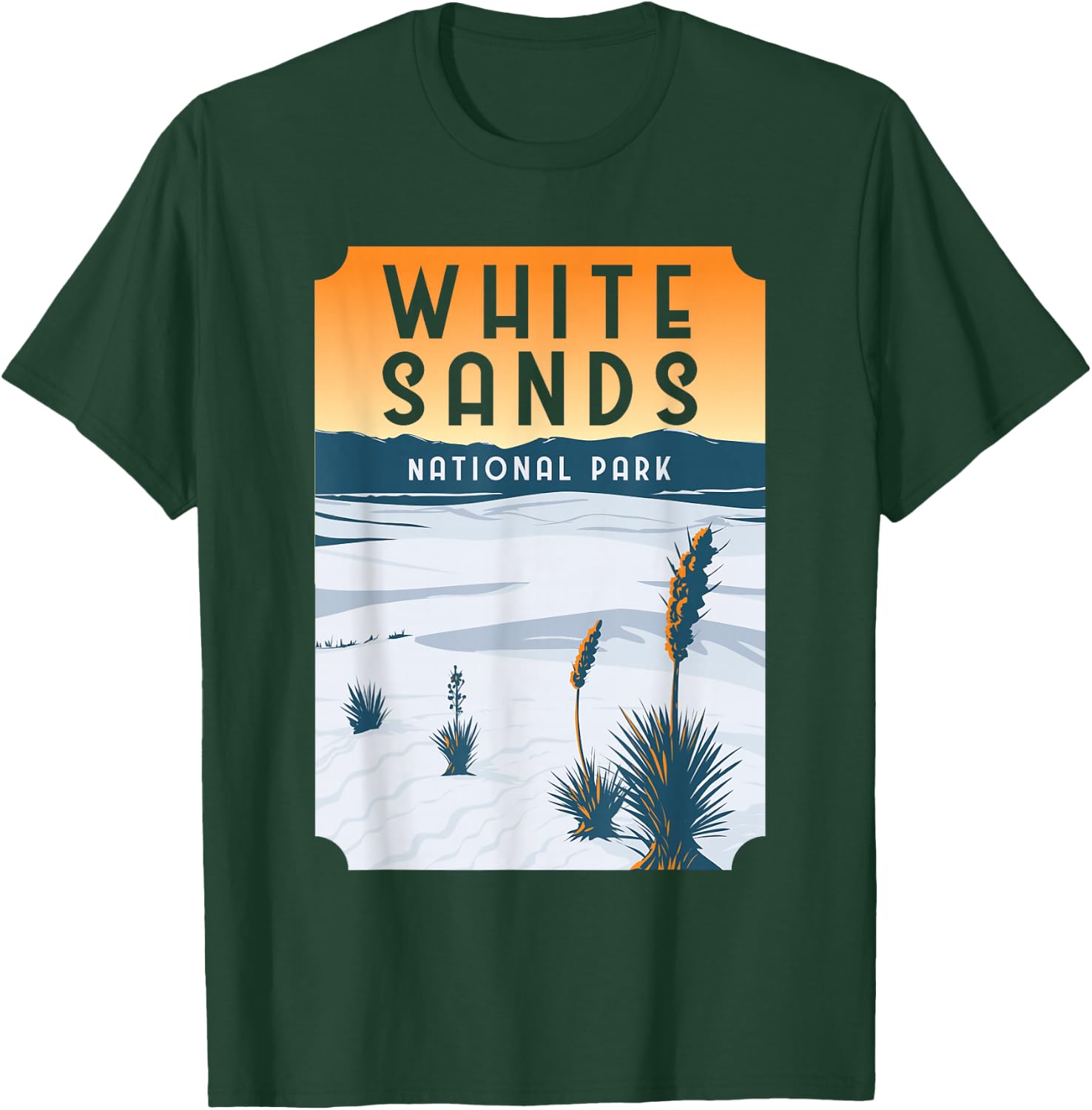 White Sands New Mexico US National Park Vintage Gift T-Shirt - T-Shirt | Forest