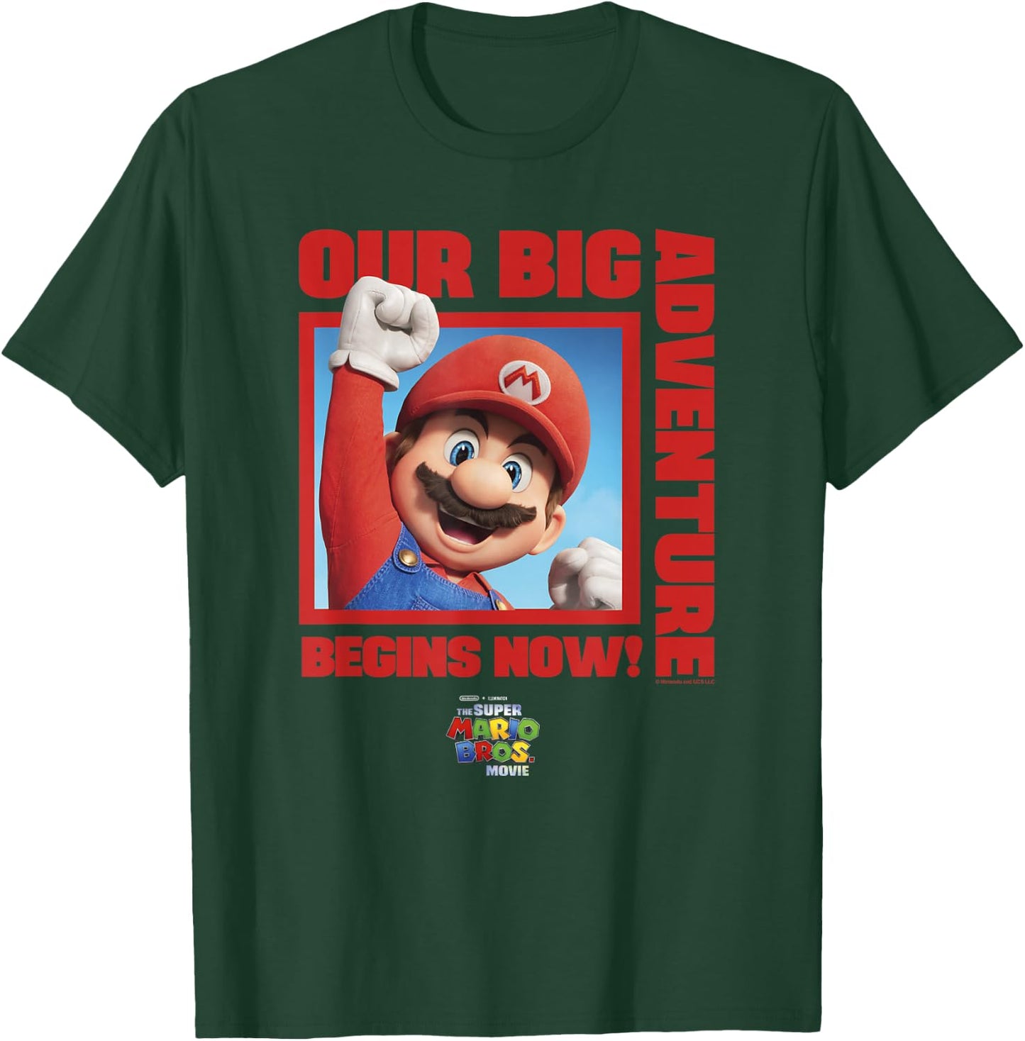 The Super Mario Bros. Movie Our Big Adventure Begins Now! T-Shirt - T-Shirt | Forest