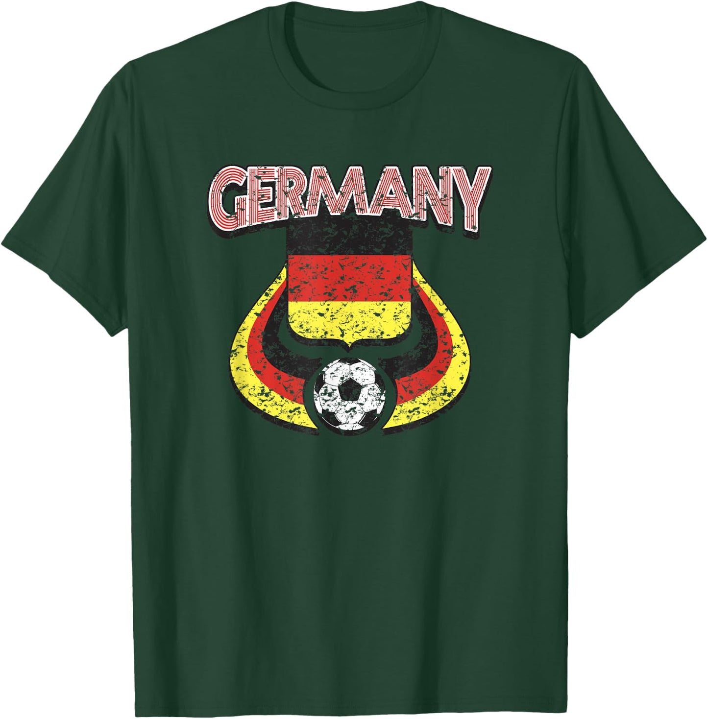 Germany Soccer Country Flag Shield German Pride T-Shirt - T-Shirt | Forest