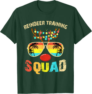 Christmas Running Reindeer Runner Training Squad Team T-Shirt - T-Shirt | Forest
