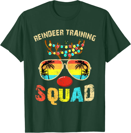 Christmas Running Reindeer Runner Training Squad Team T-Shirt - T-Shirt | Forest
