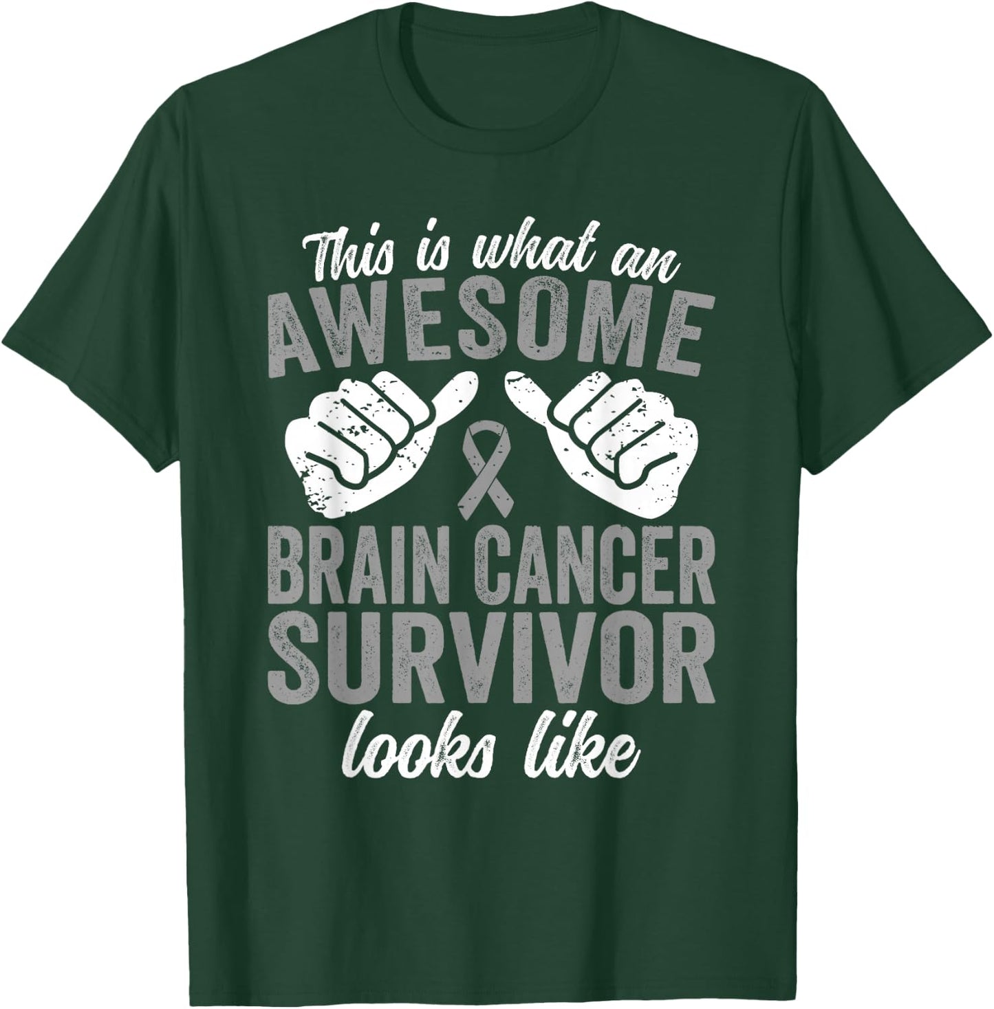 Brain Survivor awesome looks like Brain Cancer T-Shirt - T-Shirt | Forest