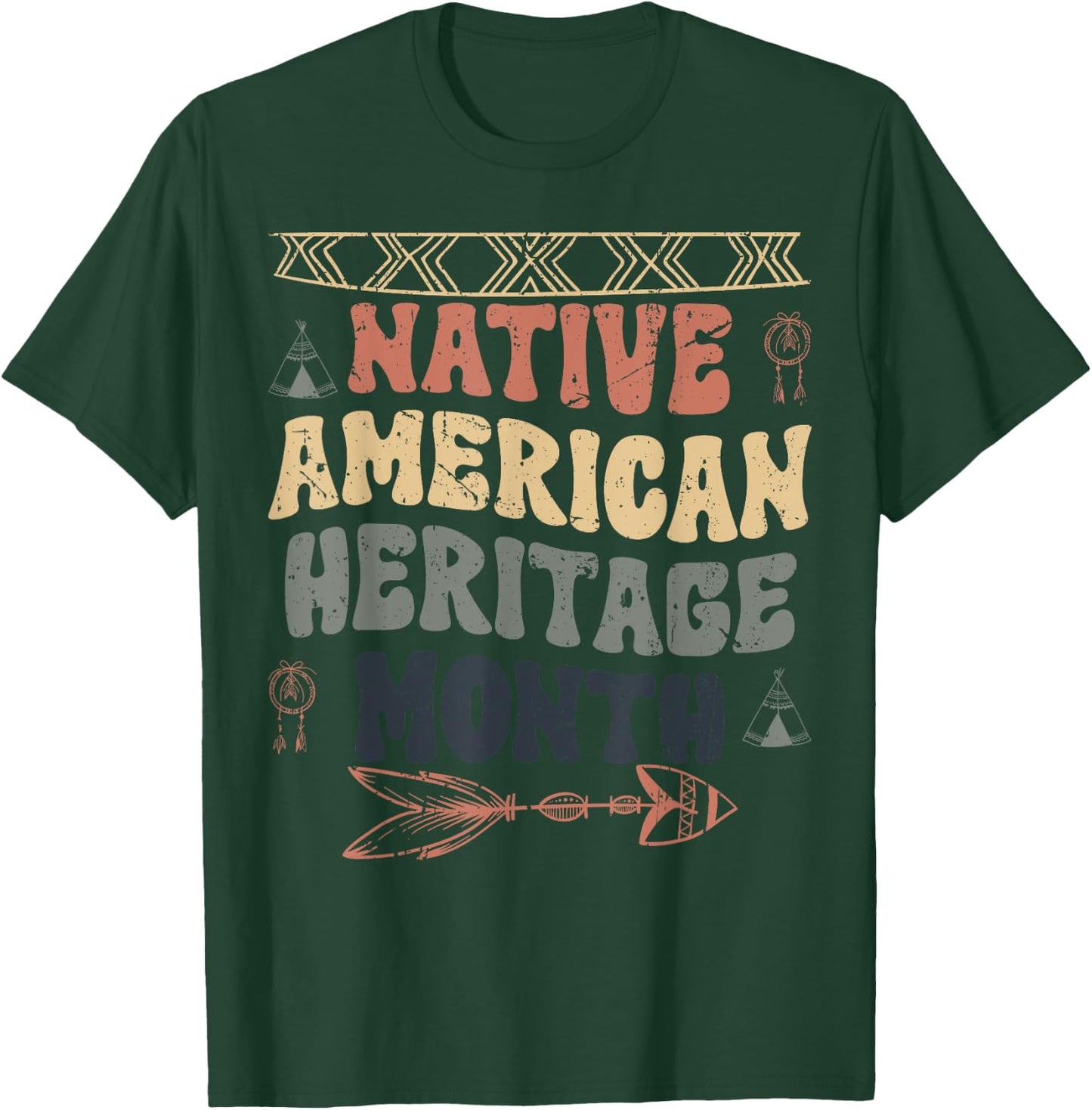 National Native American Heritage Month Indigenous Kids 2025 T-Shirt - T-Shirt | Forest