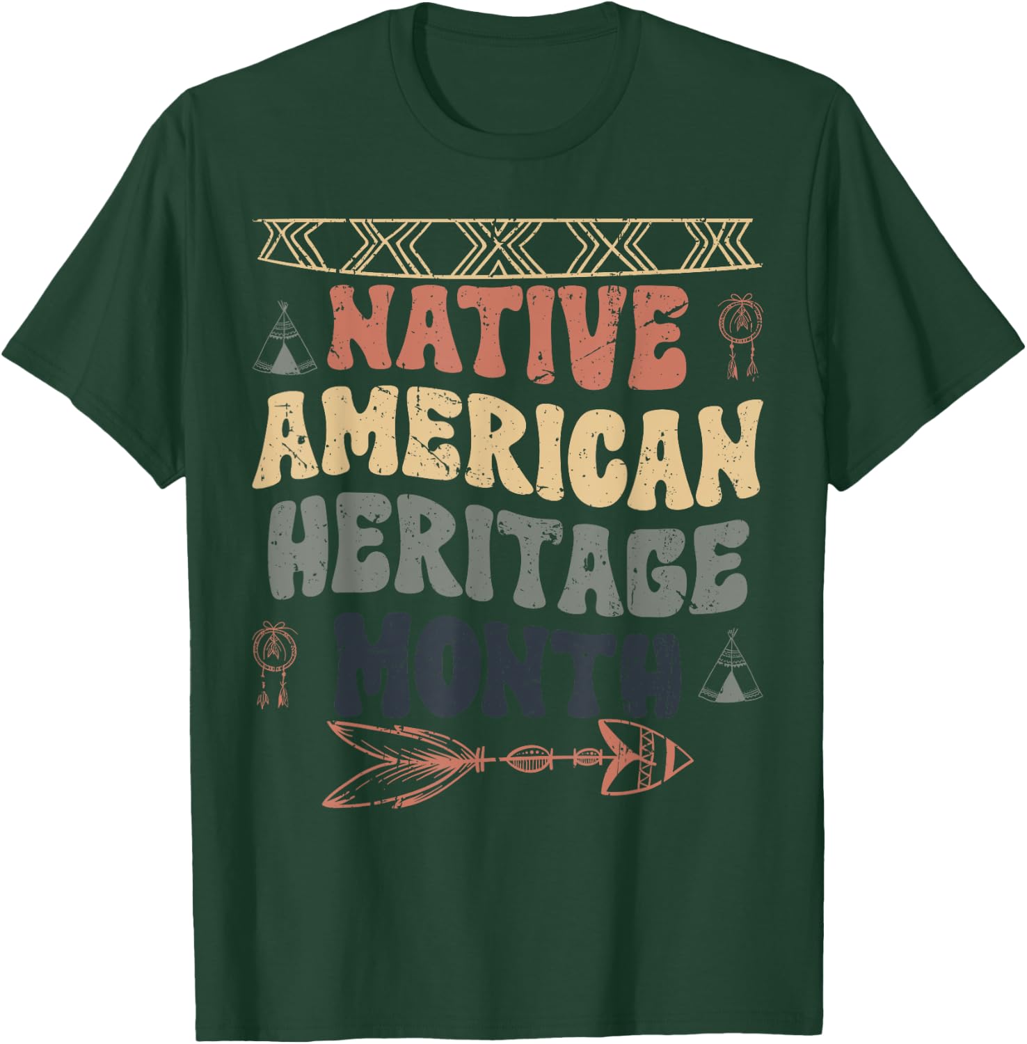 National Native American Heritage Month Indigenous Kids 2025 T-Shirt - T-Shirt | Forest
