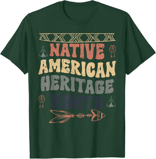 National Native American Heritage Month Indigenous Kids 2025 T-Shirt - T-Shirt | Forest