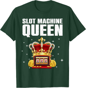 Cool Slot Machine Queen Art Girls Casino Gambler T-Shirt - T-Shirt | Forest