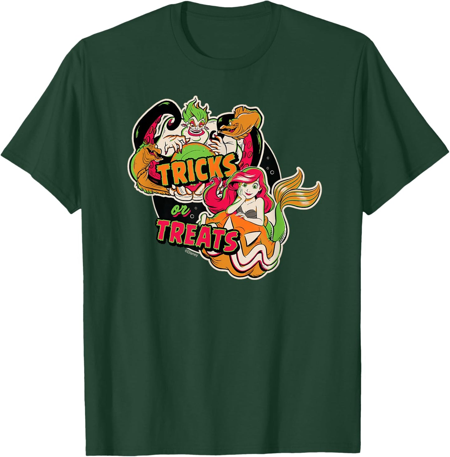 Disney Princess The Little Mermaid Ariel & Ursula Halloween T-Shirt - T-Shirt | Forest
