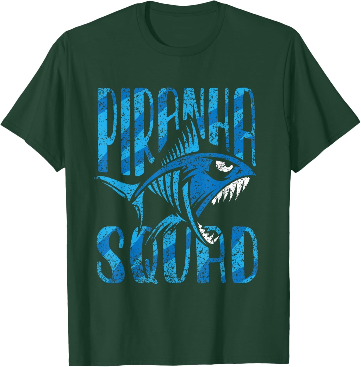 Piranha Squad Retro Lover Fish Piranhas T-Shirt - T-Shirt | Forest