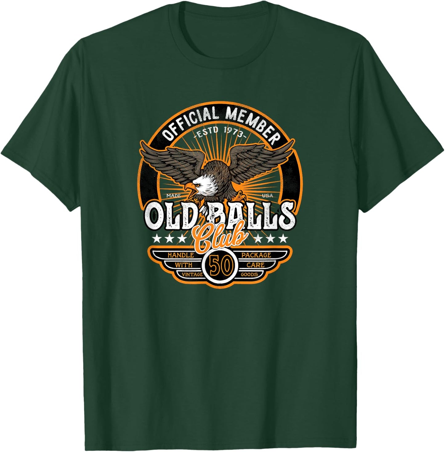 50th Birthday Vintage 1973 Old Balls Club 50 's 50th T-Shirt - T-Shirt | Forest