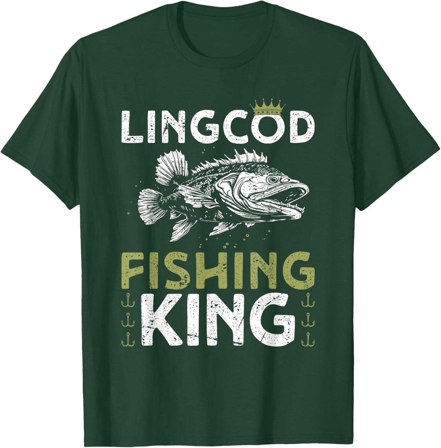 Lingcod Fishing King T-Shirt - T-Shirt | Forest
