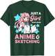 Just A Girl Who Loves Anime and Sketching Drawing Art Kawaii T-Shirt - T-Shirt | Forest
