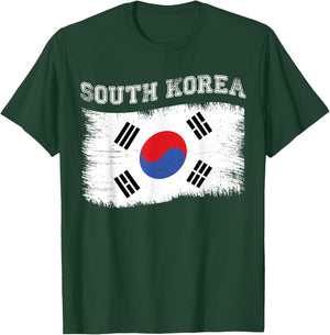 Korean Flag Tourist Holiday Destination South Korea Flag T-Shirt - T-Shirt | Forest