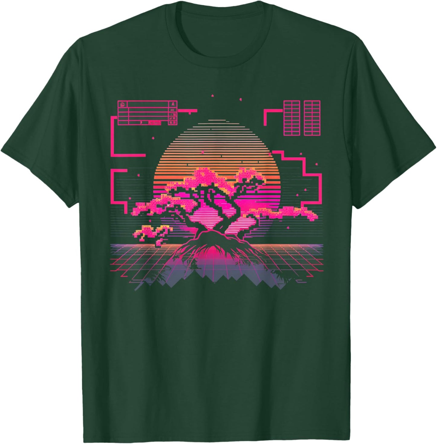 Cherry Blossom Japanese Japan Tokyo Vaporwave Synthwave 80s T-Shirt - T-Shirt | Forest