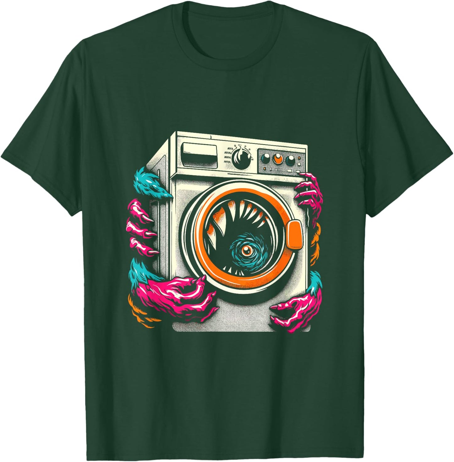 Washing Machine Monster - Funny Spooky Halloween Costume T-Shirt - T-Shirt | Forest